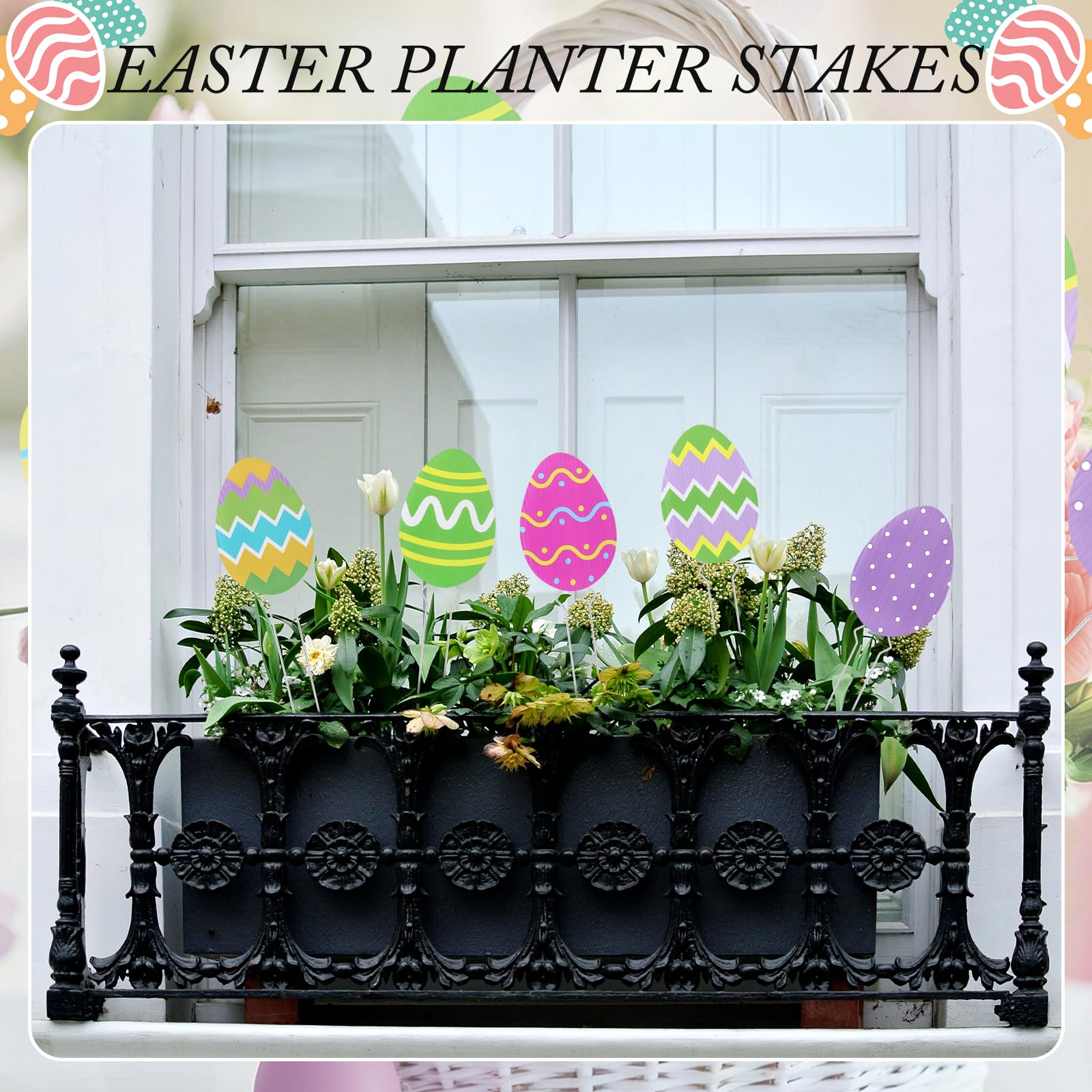 Thyle Easter eggs garden decor ideal as festival table centerpieces.