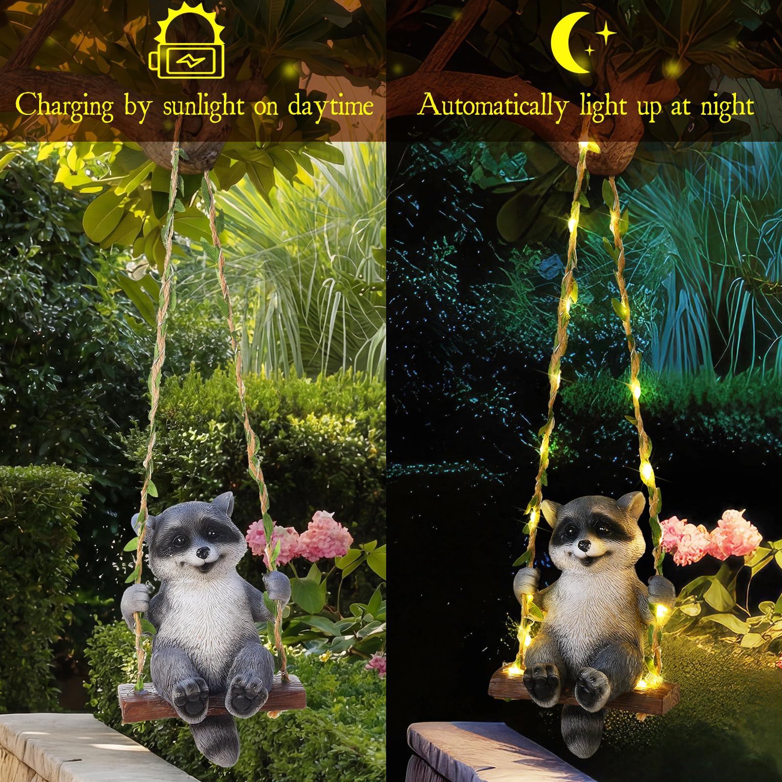 Thyle easy-installation raccoon decor with metal hook