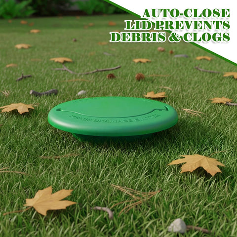 Thyle low-profile cover sits flush for safe lawn mowing