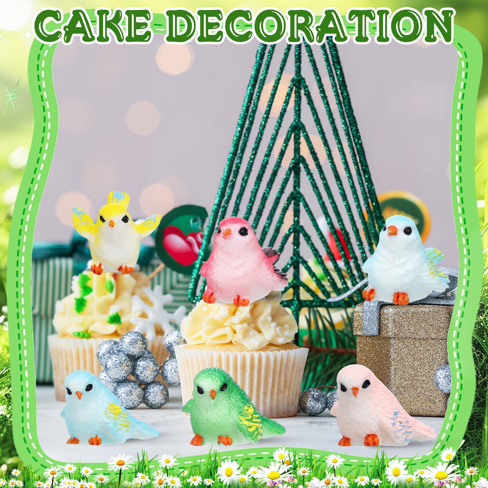 Thyle mini bird figurines dollhouse diorama for delicate miniature storytelling.