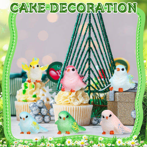 Thyle mini bird figurines dollhouse diorama for delicate miniature storytelling.