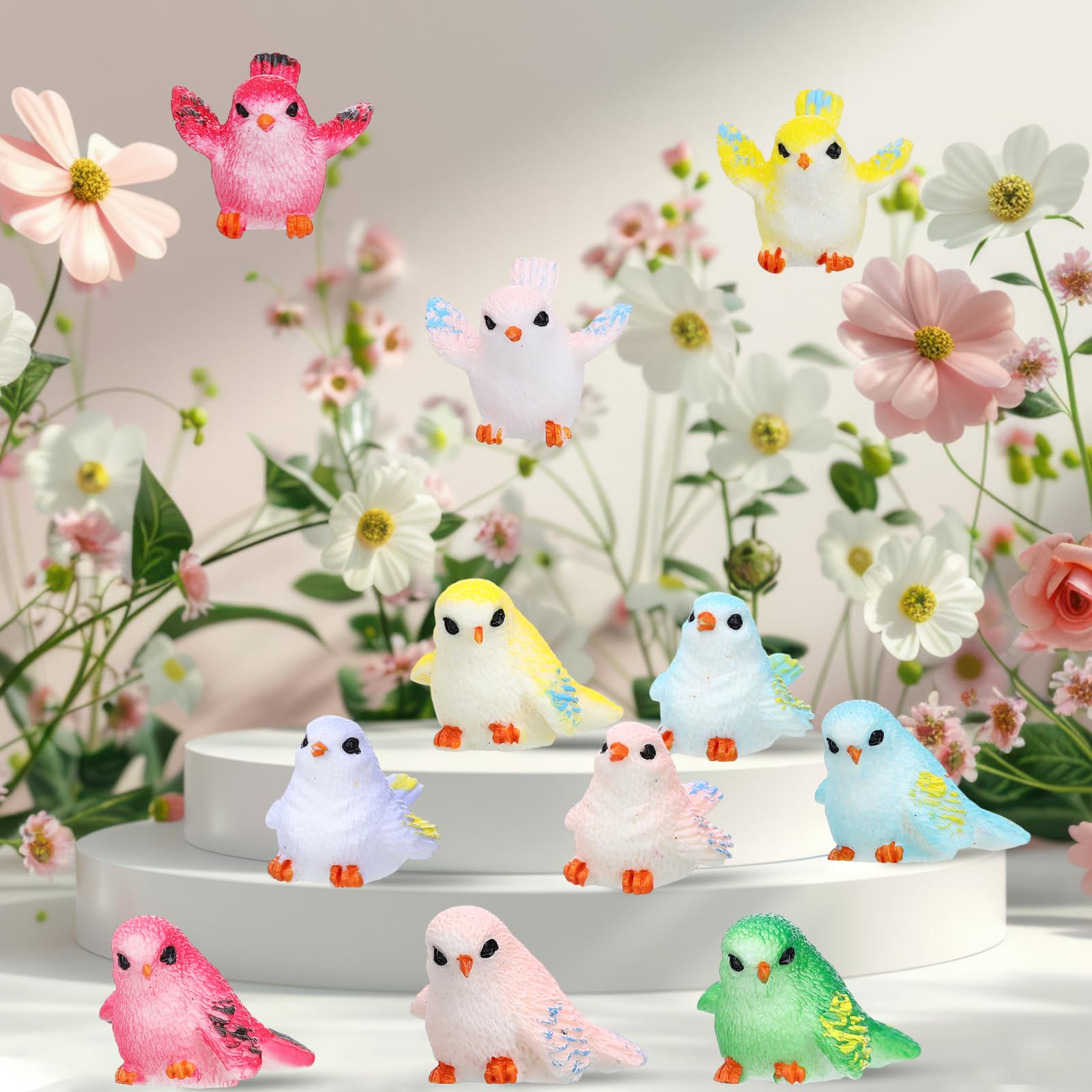 Thyle mini bird figurines micro-landscape accent for tiny themed setups.
