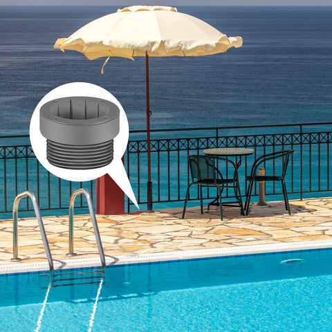Thyle stabilizer used across pool, outdoor shade, and beach setups.