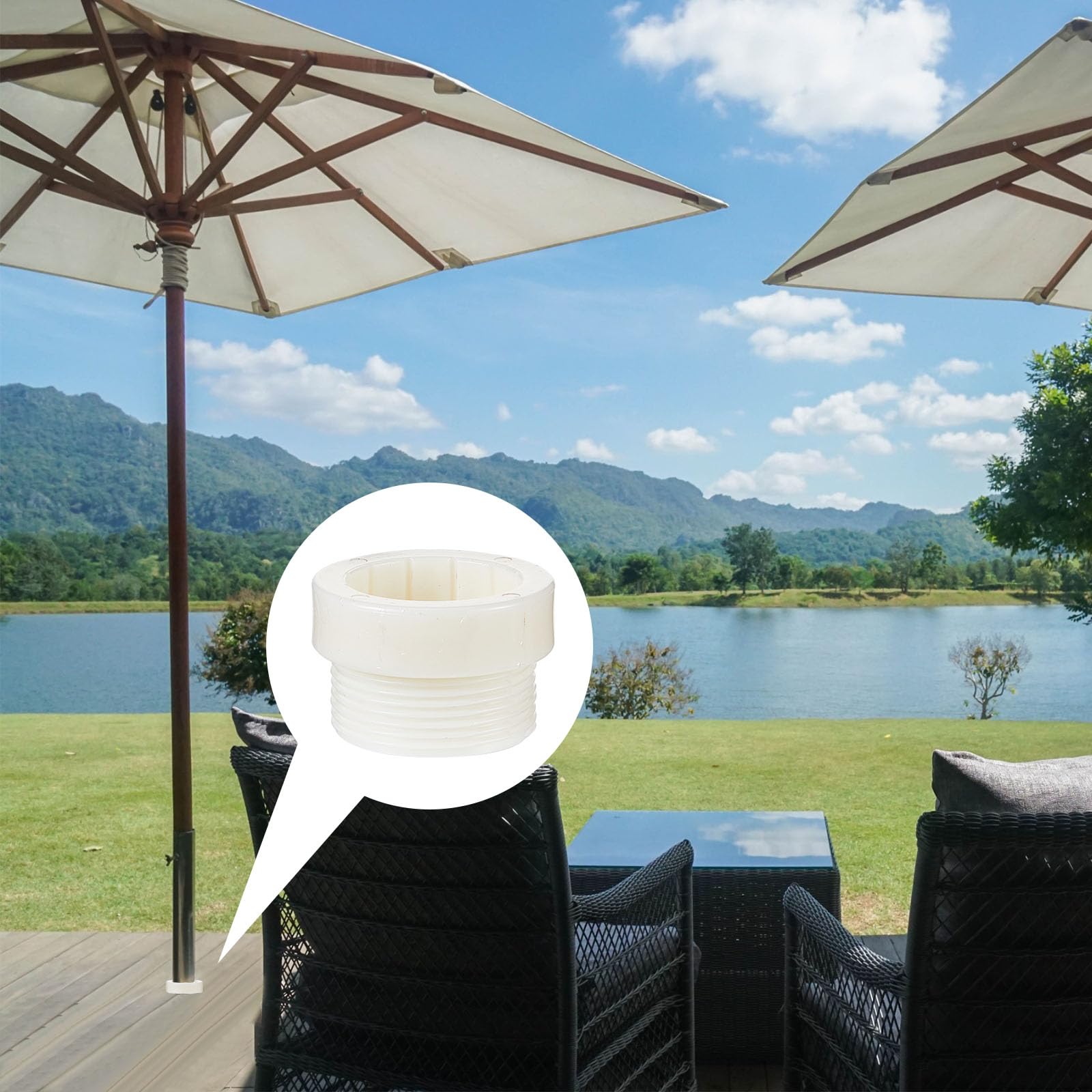 Corrosion-resistant plastic Thyle sleeve against sun and pool splash