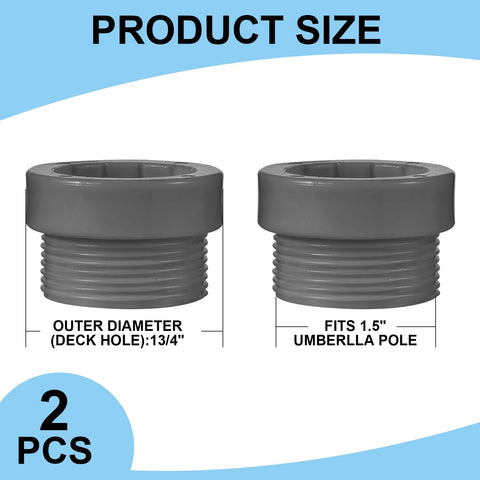 Thyle stabilizer sleeve with 4 cm inner diameter supports 1 3/4 inch inserts.