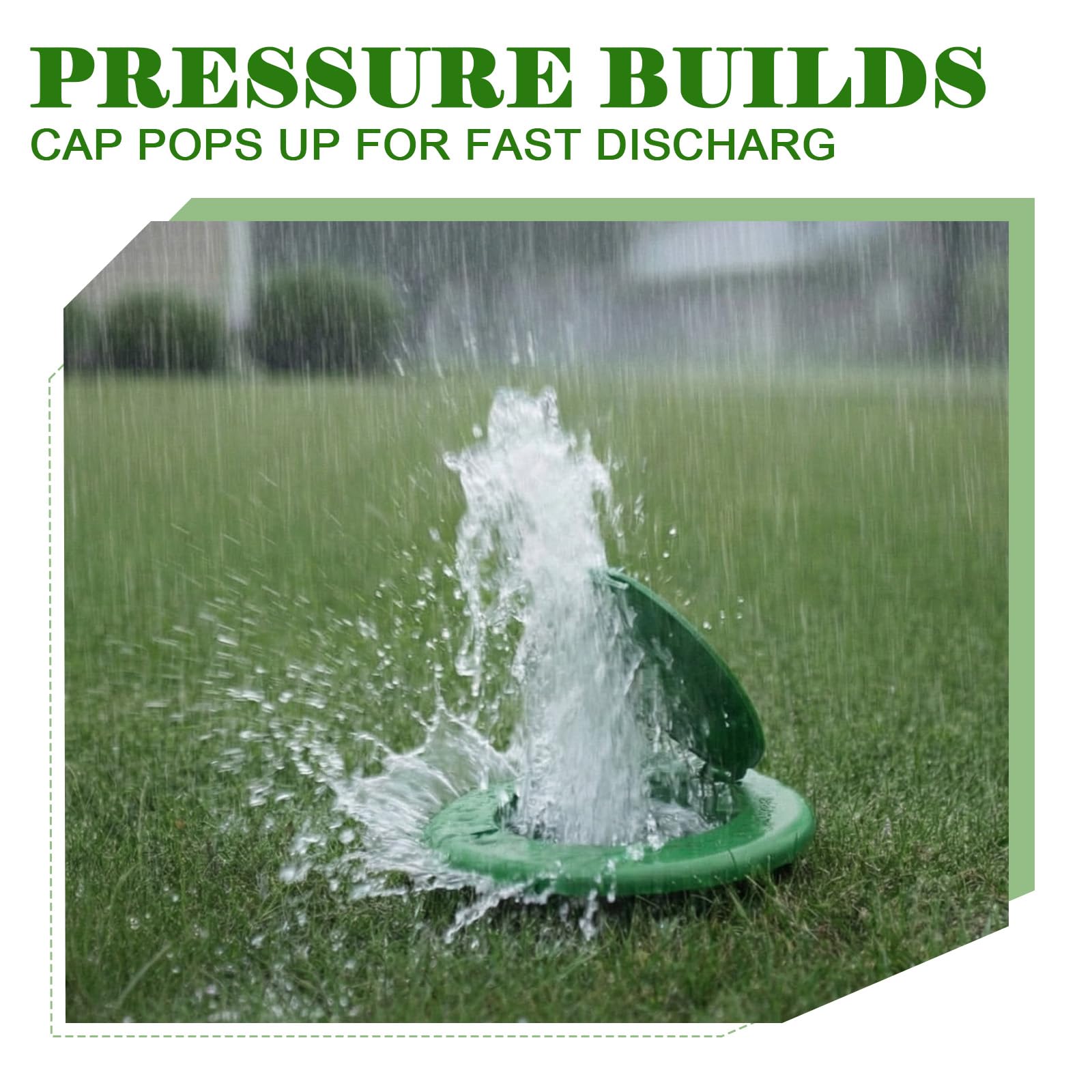 Thyle wide outlet supports strong drainage during heavy rain