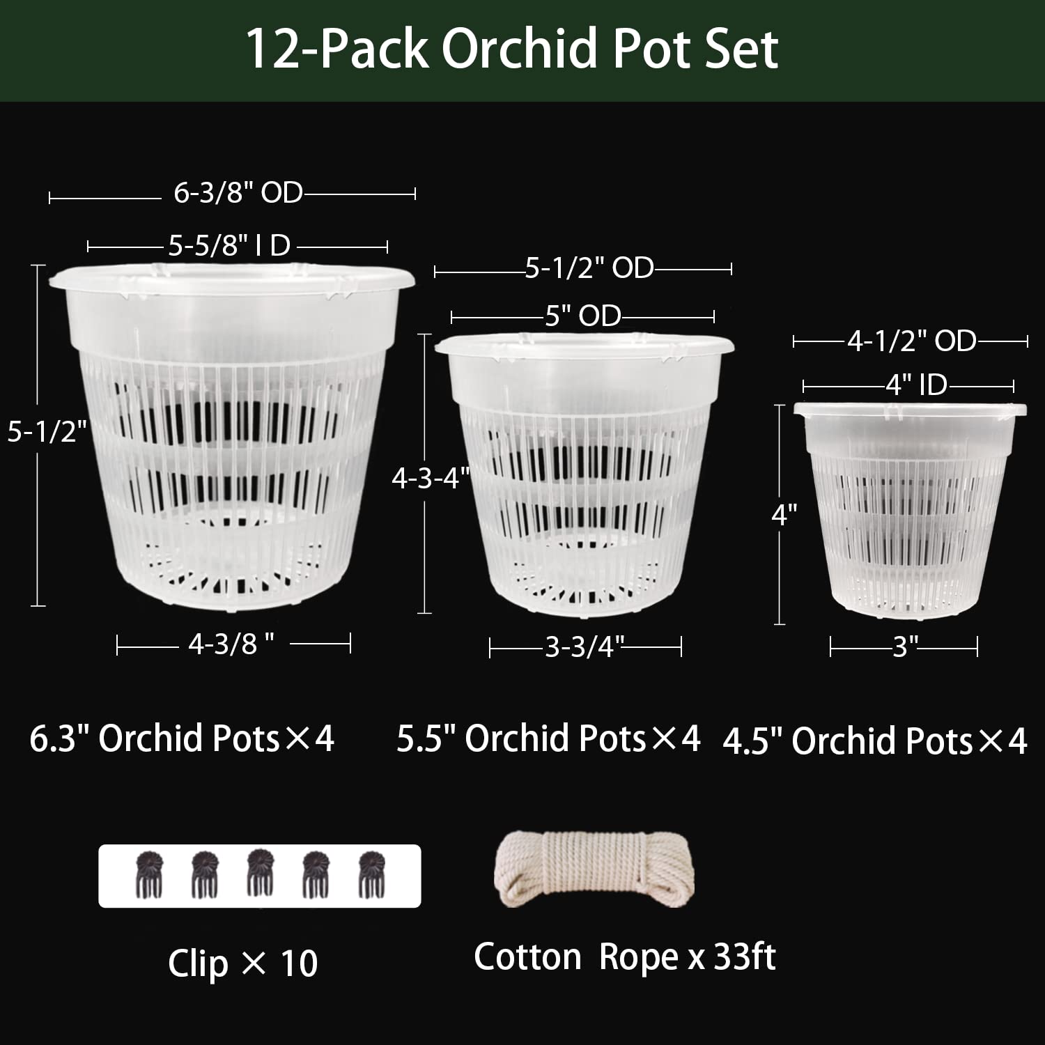 Tialero orchid pot sturdy PP material resists cracking during handling
