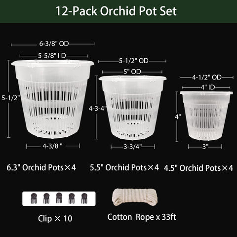 Tialero orchid pot sturdy PP material resists cracking during handling