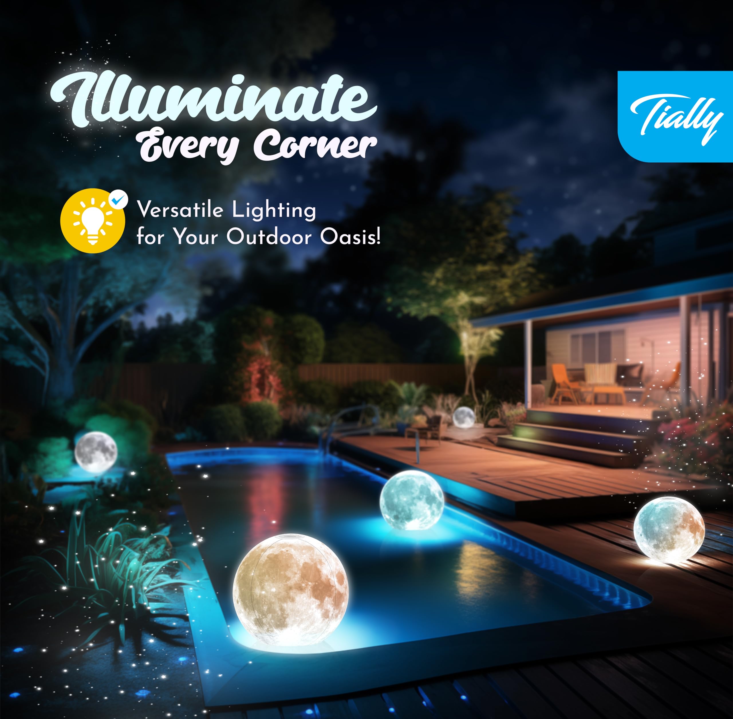 TIALLY moon glow lights create magical atmosphere for garden and beach bars