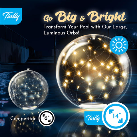 TIALLY solar-powered pool light with auto-on feature illuminates evenings with minimal effort.