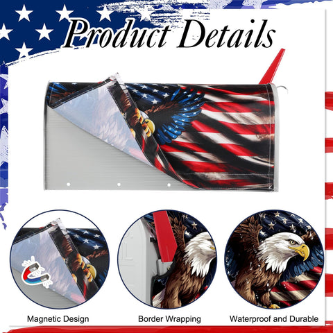 Tiamon Independence Day wrap 18x21 inches fits standard mailboxes.