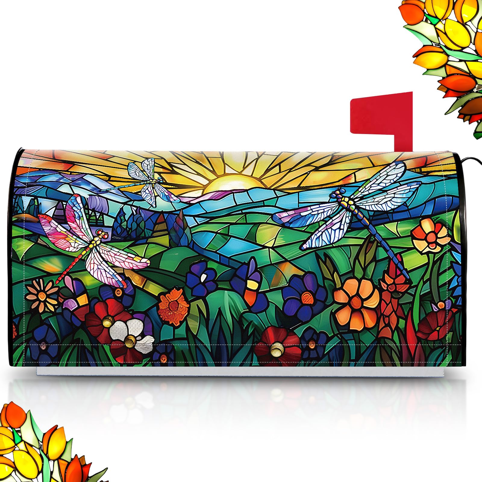 Tiamon mailbox cover dragonfly magnet adds bright curb appeal outdoors.