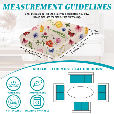 Tiamon outdoor cushion slipcovers feature watercolor florals for vibrant patio décor.