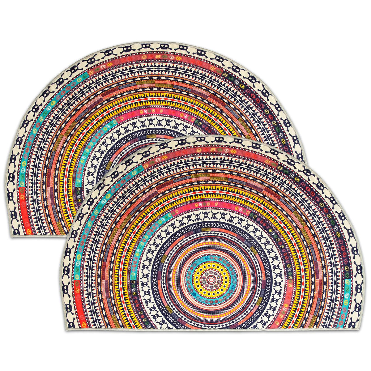TIANLIN half-round door mat at the front entrance with anti-slip backing keeps floors clean.