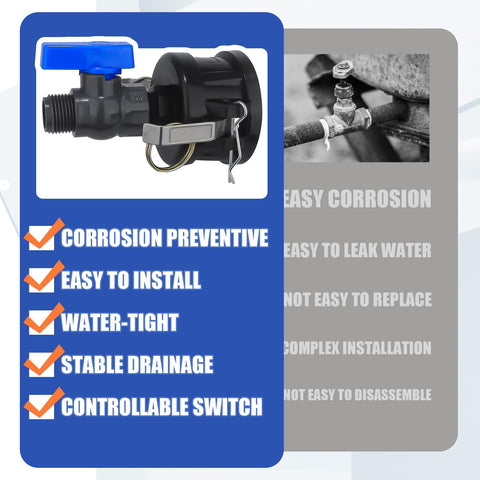 TianTianUp 3/4 inch GHT fittings enable standard hose compatibility.