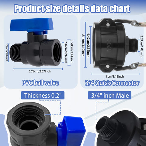 TianTianUp thread sealing tape included for double protection against leaks.