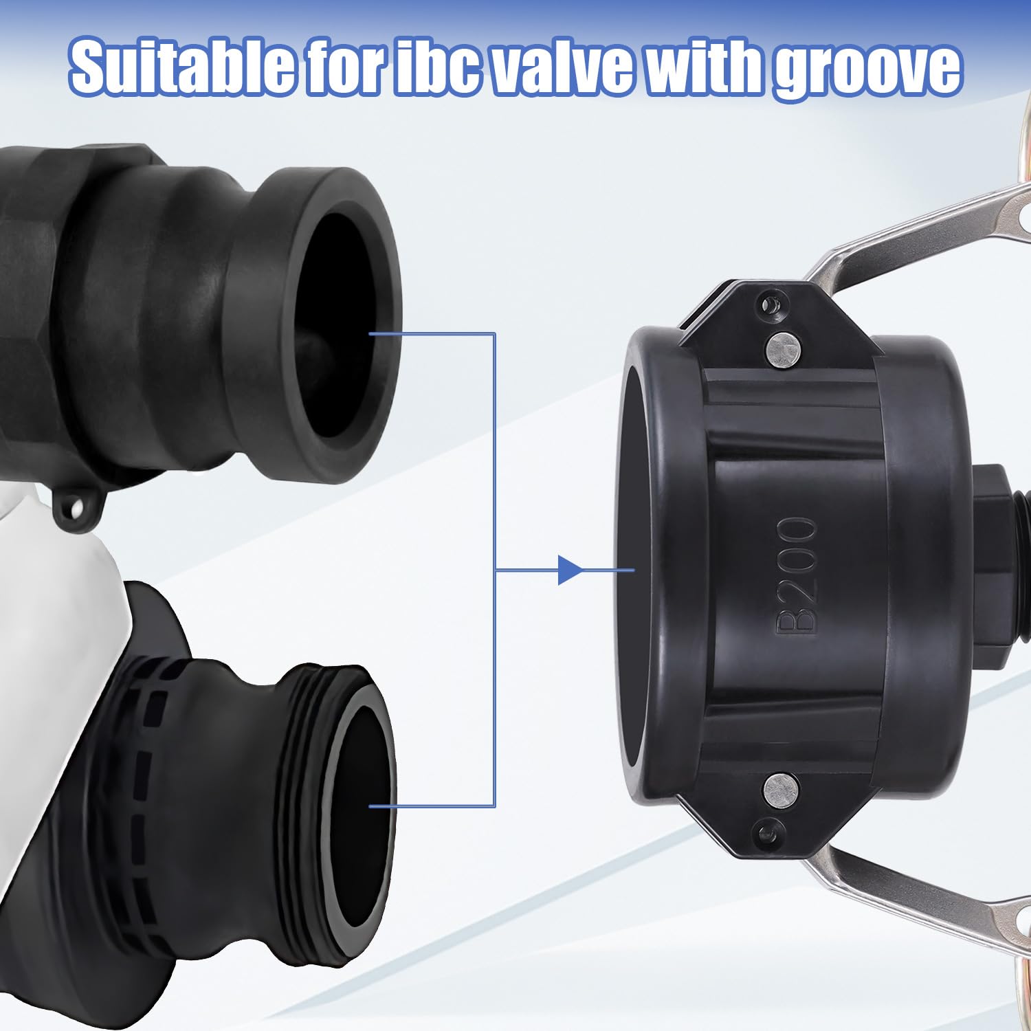 TianTianUp adapter valve ball shows 3/4 inch GHT hose outlet for smooth flow.