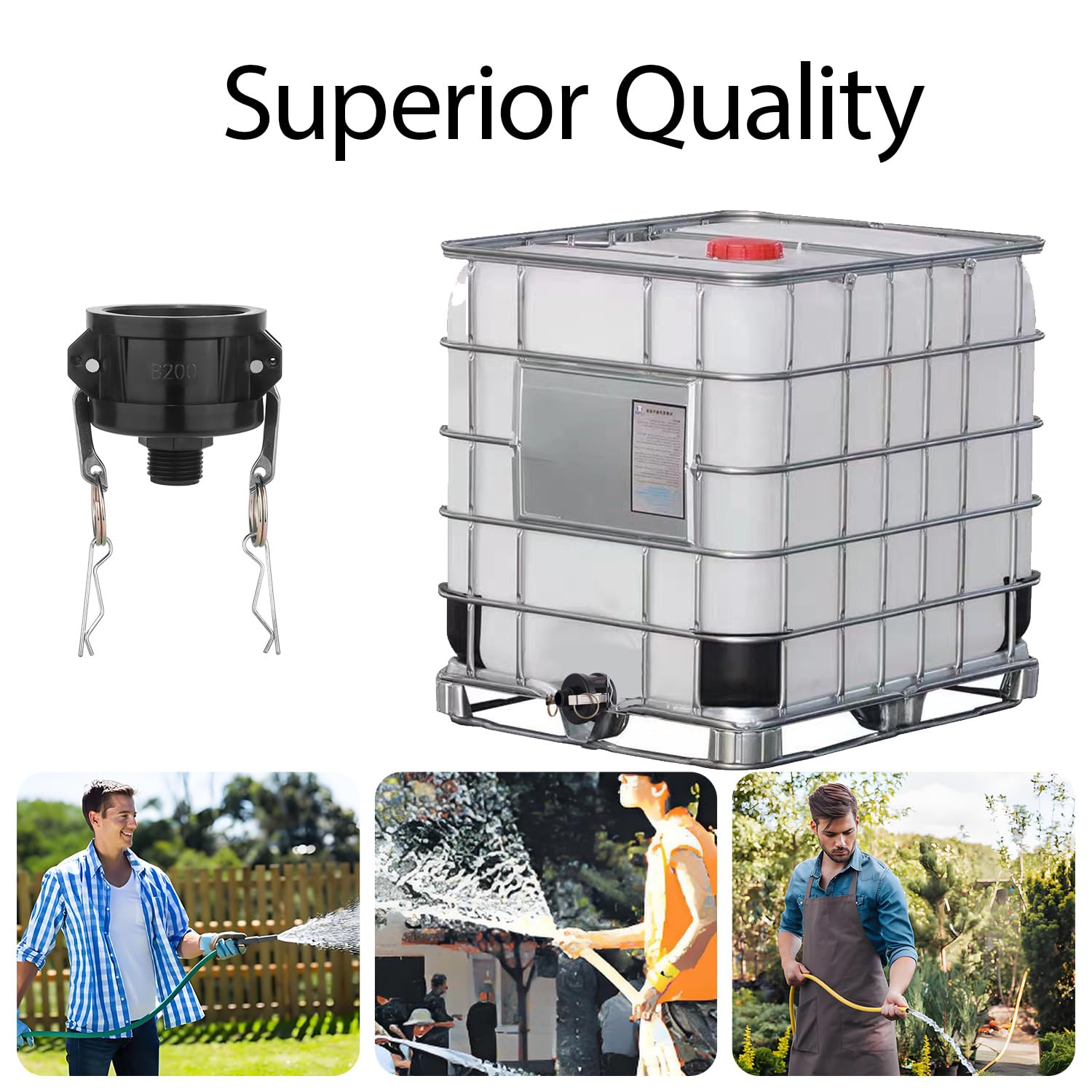 TianTianUp fits IBC totes and garden hoses for versatile use