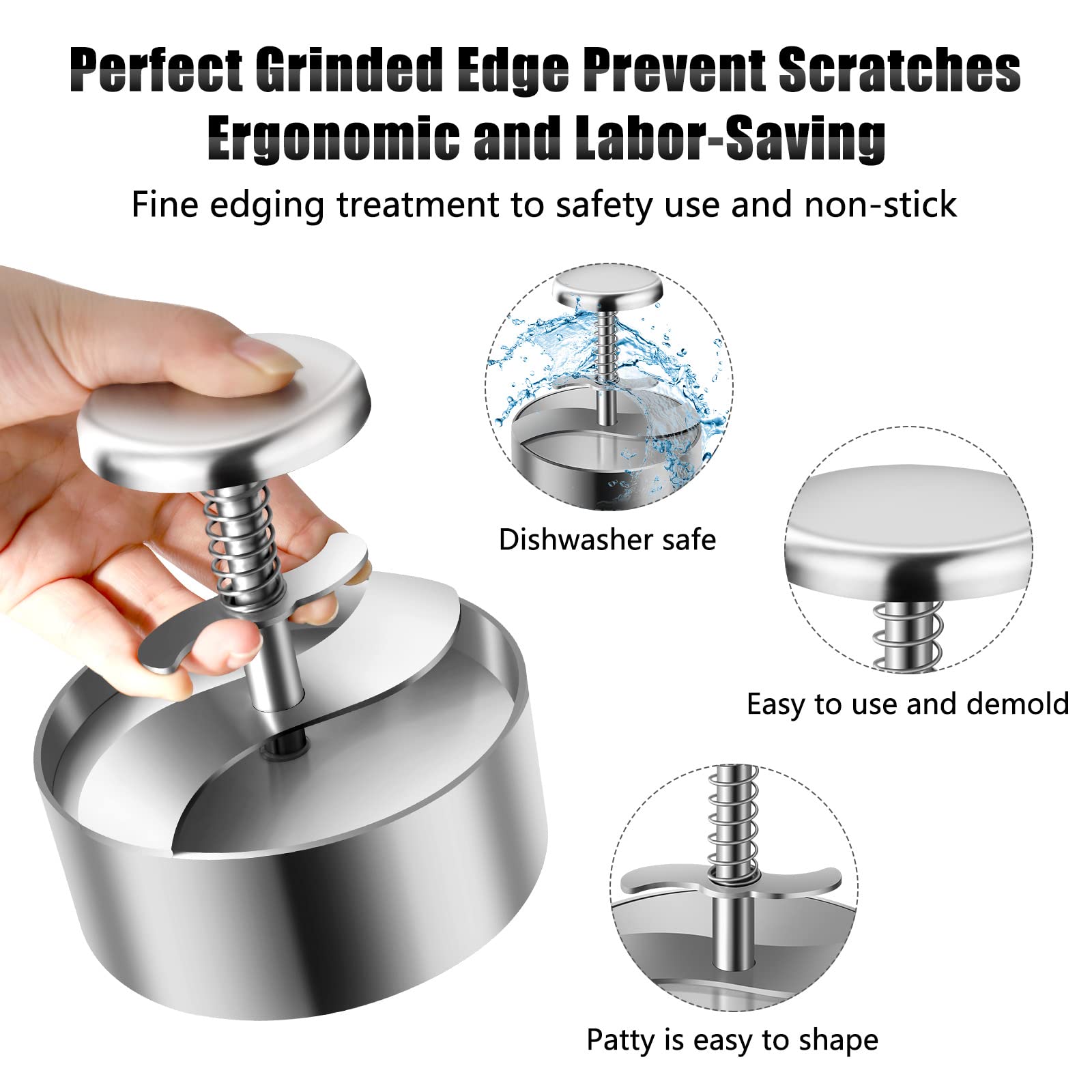TIANTOU burger press edge treatment supports clean patty formation.