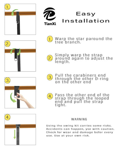 TianXi carrying pouch included for portable swing strap kit.