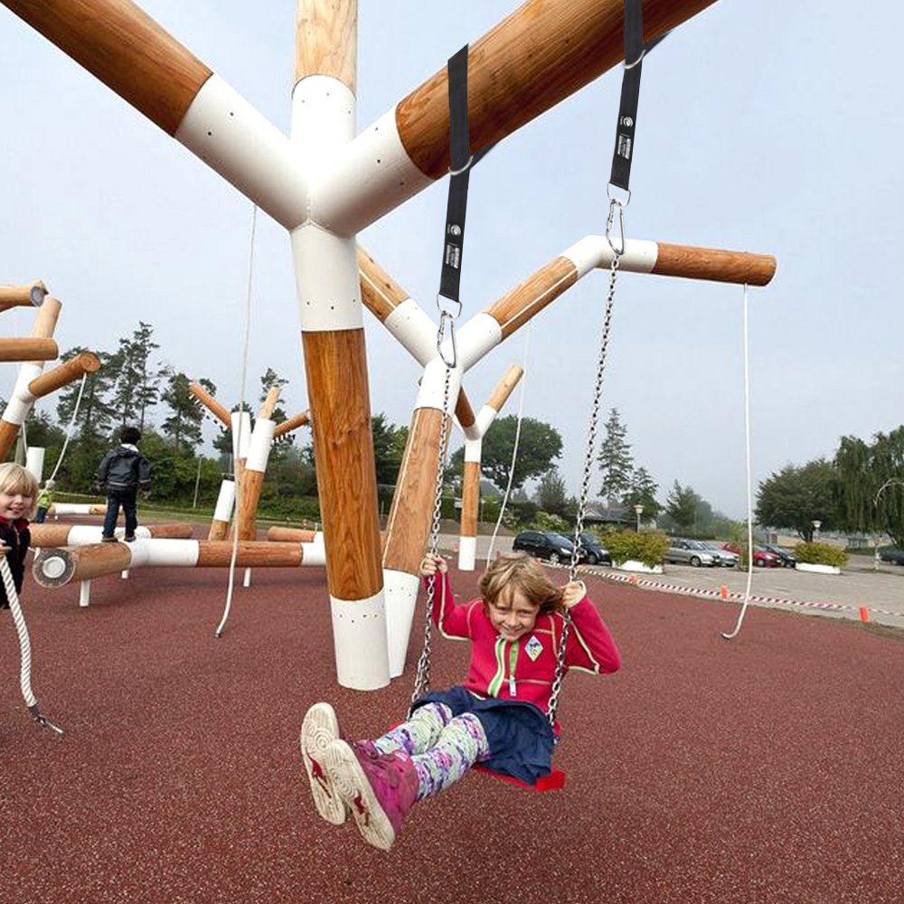 TianXi strap in use with baby swing shows safe, comfortable outdoor fun.