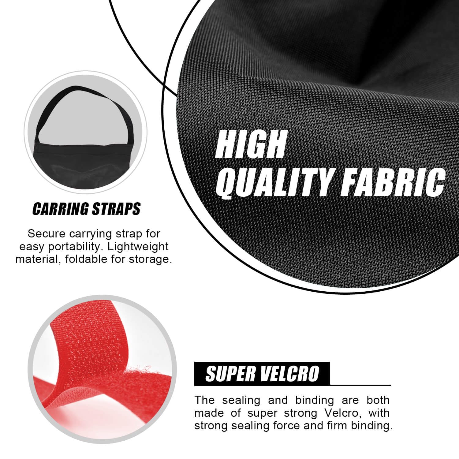 TIAOFY reinforced top handles enable single hand carry and quick repositioning