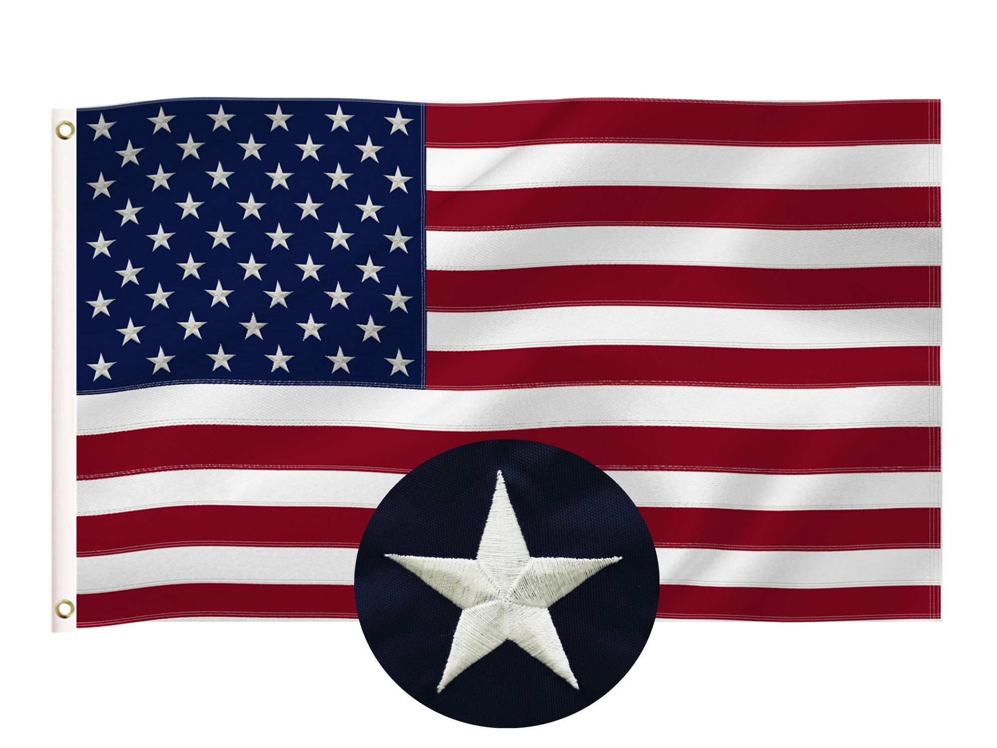 Tibijoy Texas flag embroidered stars on durable nylon for pride-ready display.