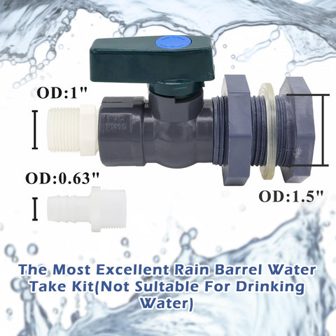 TiciKim hose adapters 25mm and 16mm enabling versatile faucet hookup.