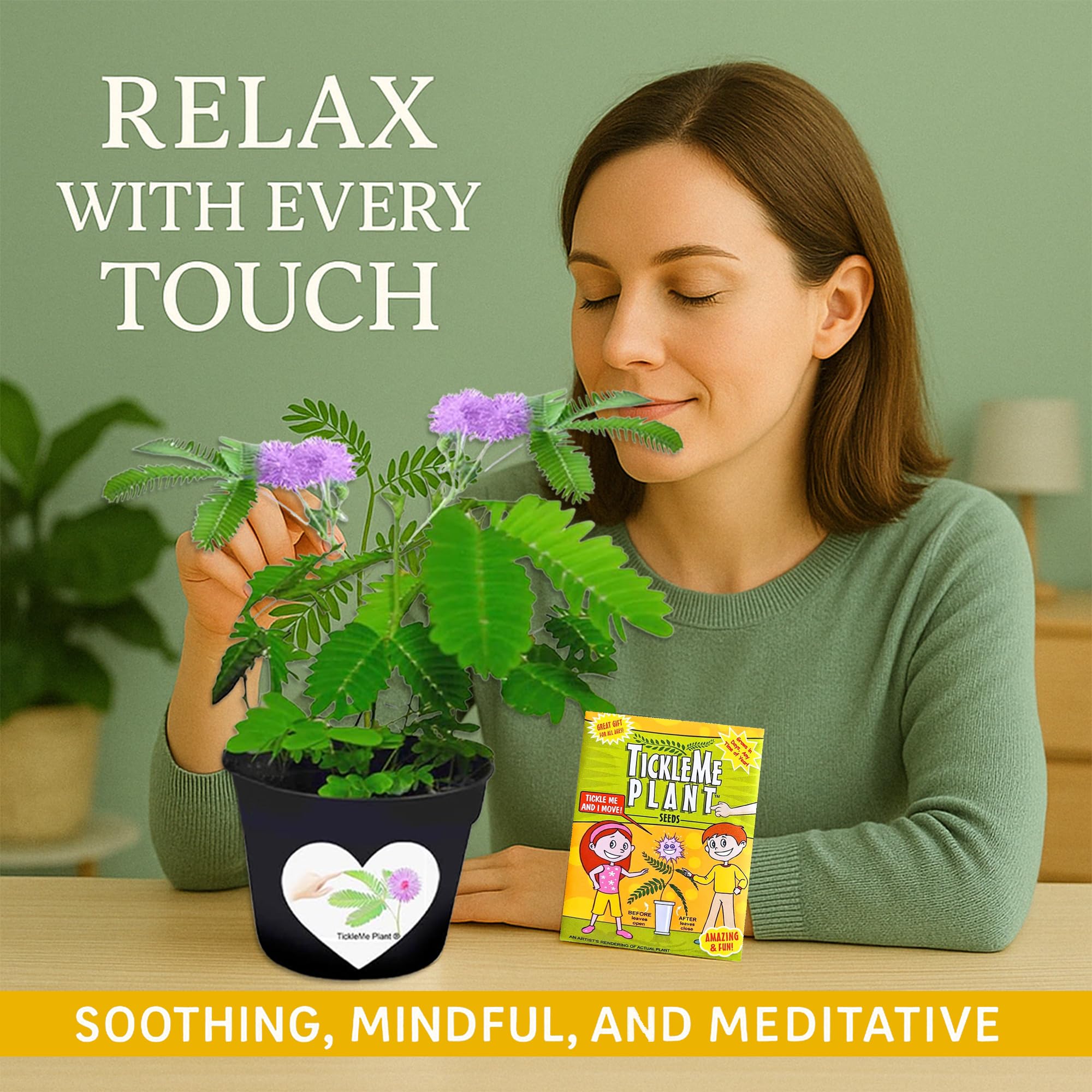 TickleMe Plant seeds in Easter basket-ready packaging.