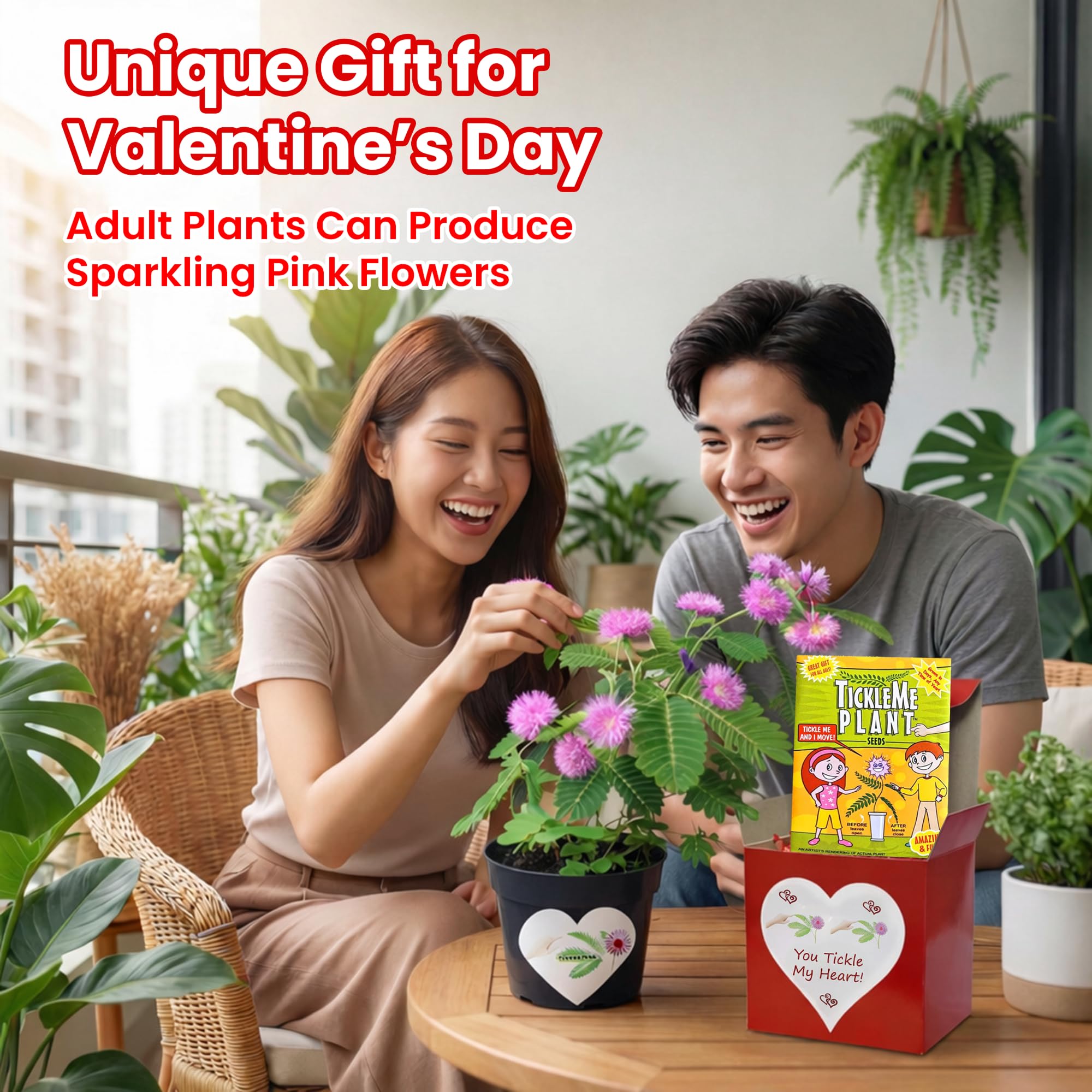 TickleMe Plant reacts to a kiss with gentle movement