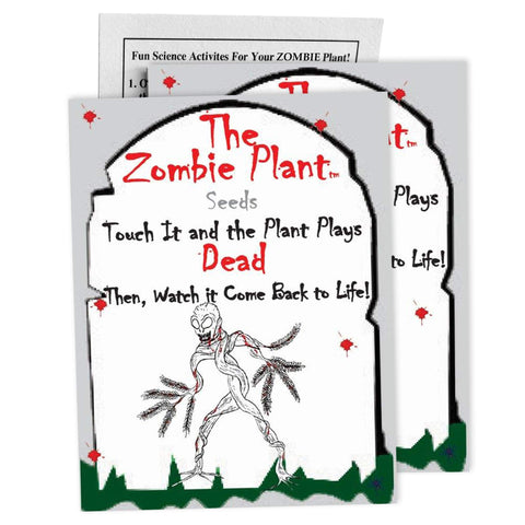 TickleMe Plant zombie seed packets display the touch-ready seeds for a fun indoor project