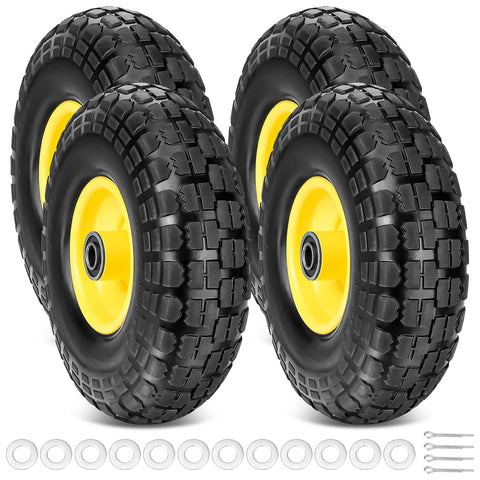 TICONN 10 solid tire front view for heavy-load carts