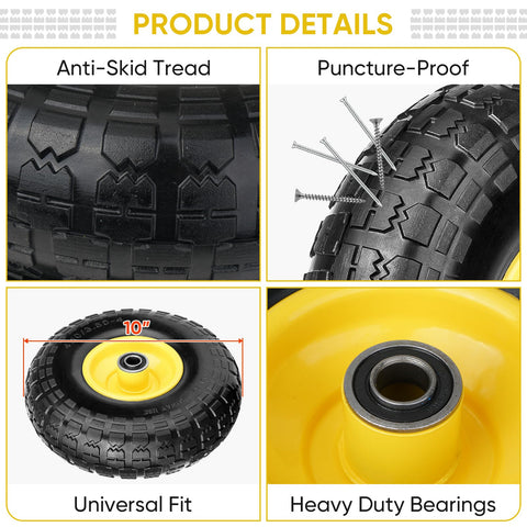 TICONN 10 solid tire side view highlighting durable construction