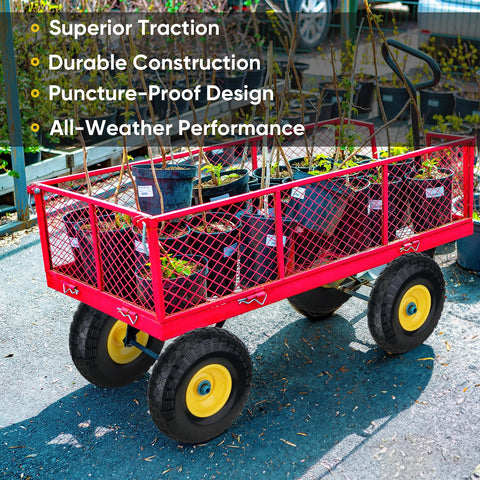 TICONN tires handle rough turf, gravel, and grass for versatile use.