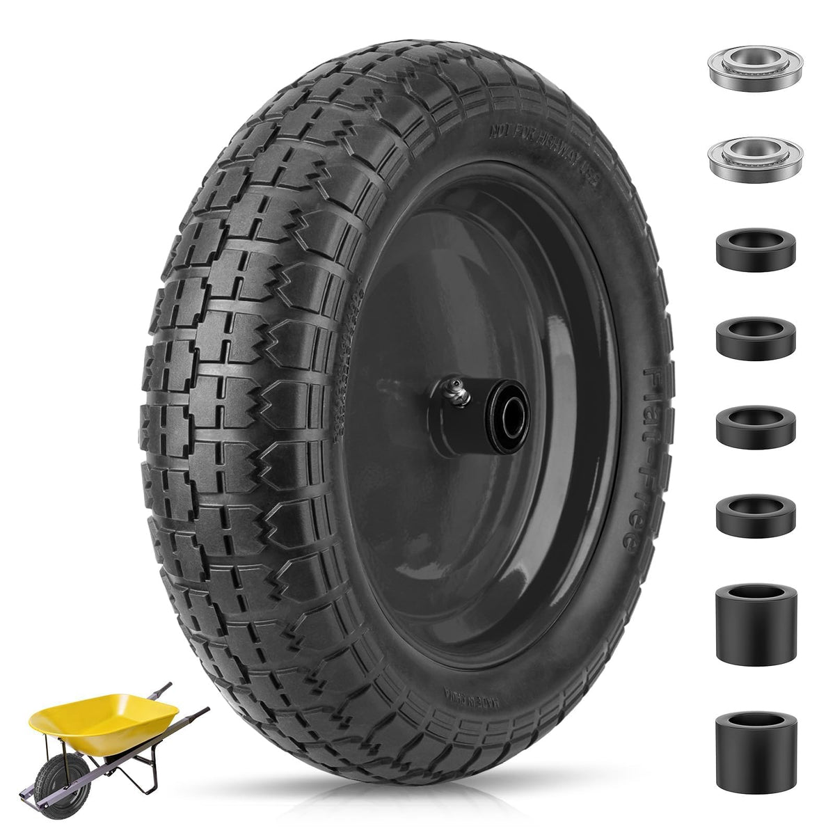 TICONN 480-4-8 tire side view with puncture-resistant construction for outdoor use.