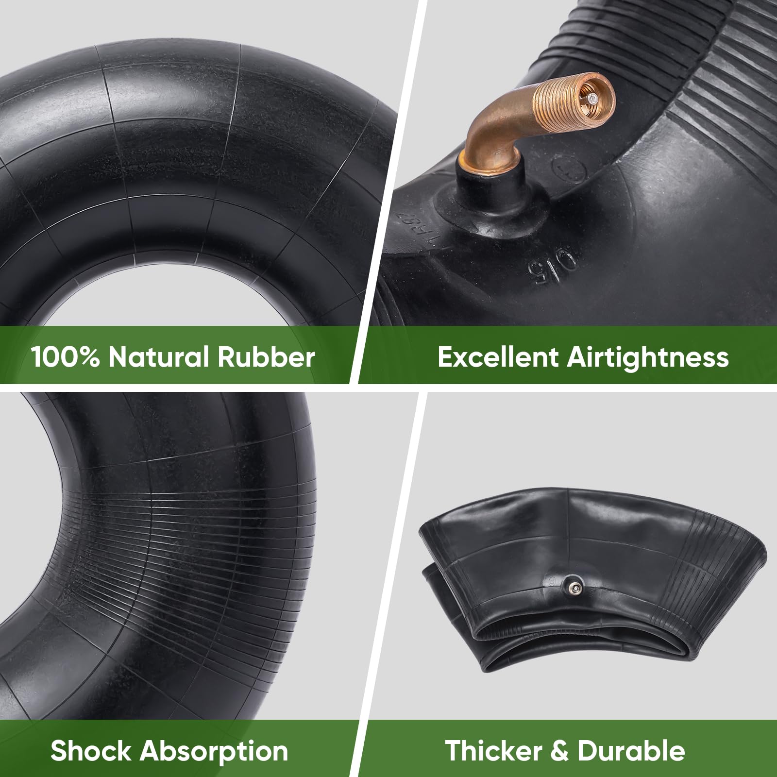 TICONN 4x thicker natural rubber inner tube increases durability