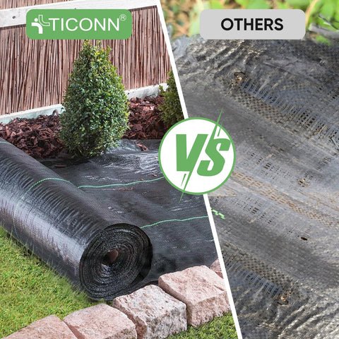 TICONN breathable fabric promotes soil moisture while controlling weeds