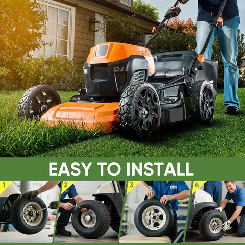 TICONN compatible with 4 inch rims for lawn care gear
