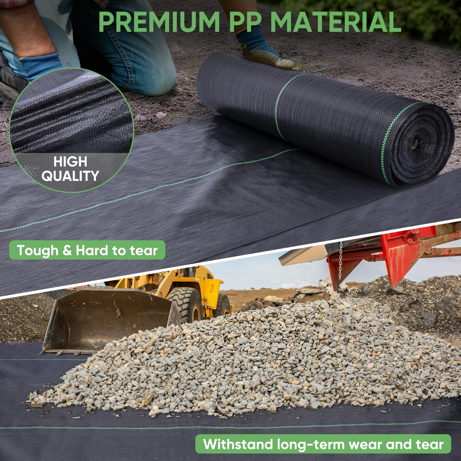 TICONN durable ground cover for gardens and driveways