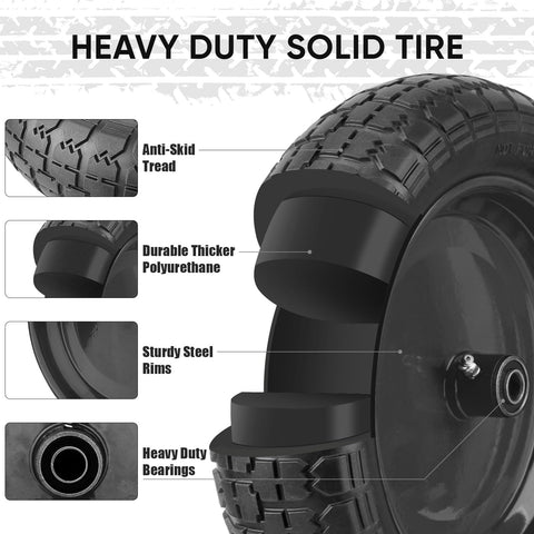 TICONN flat-free tire installation kit enables quick, secure setup.