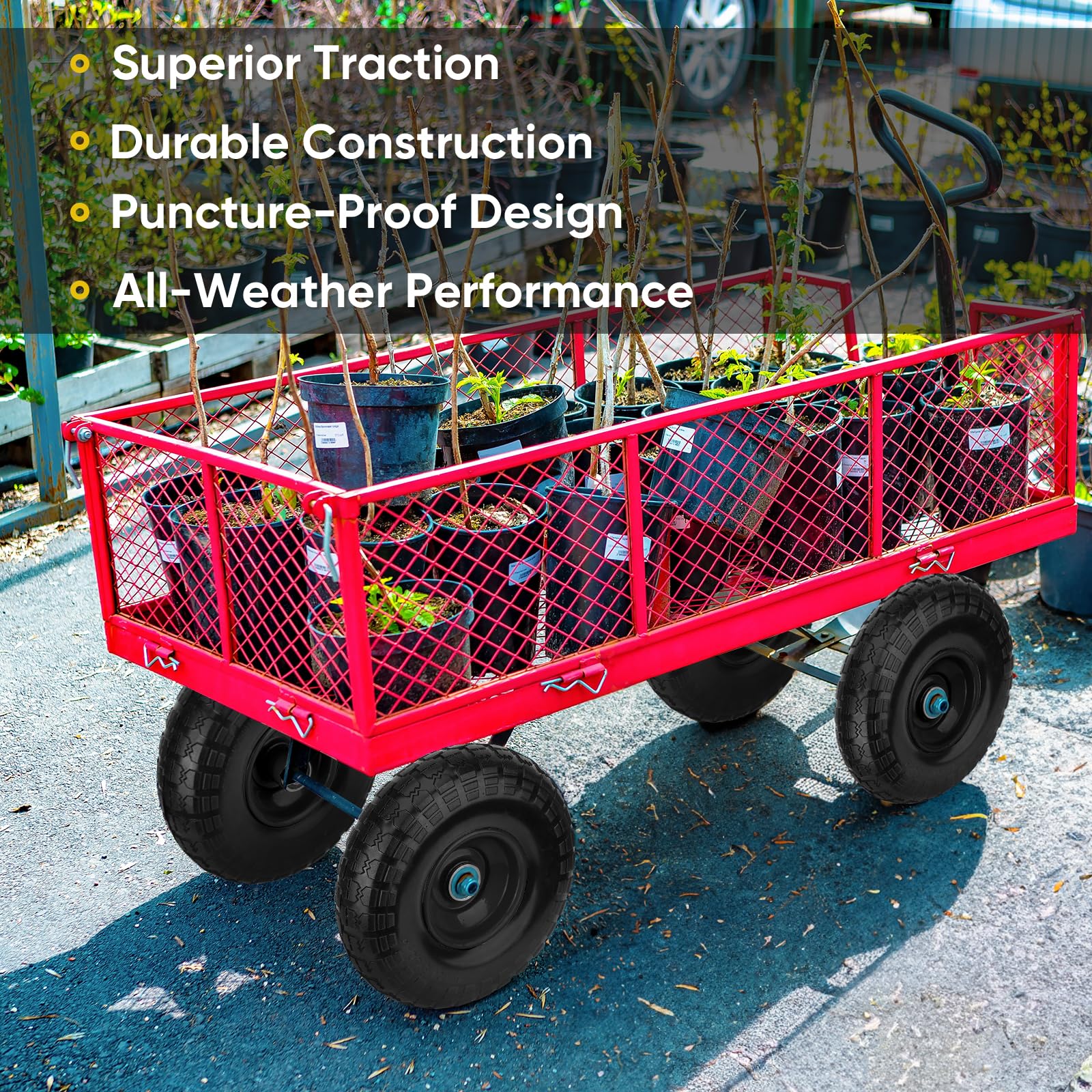 TICONN wheels for carts and generators simplify transport tasks.