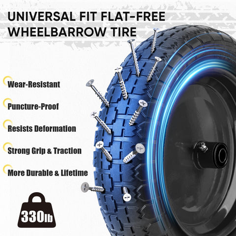 TICONN steel rim with non-slip surface improves stability during loading.