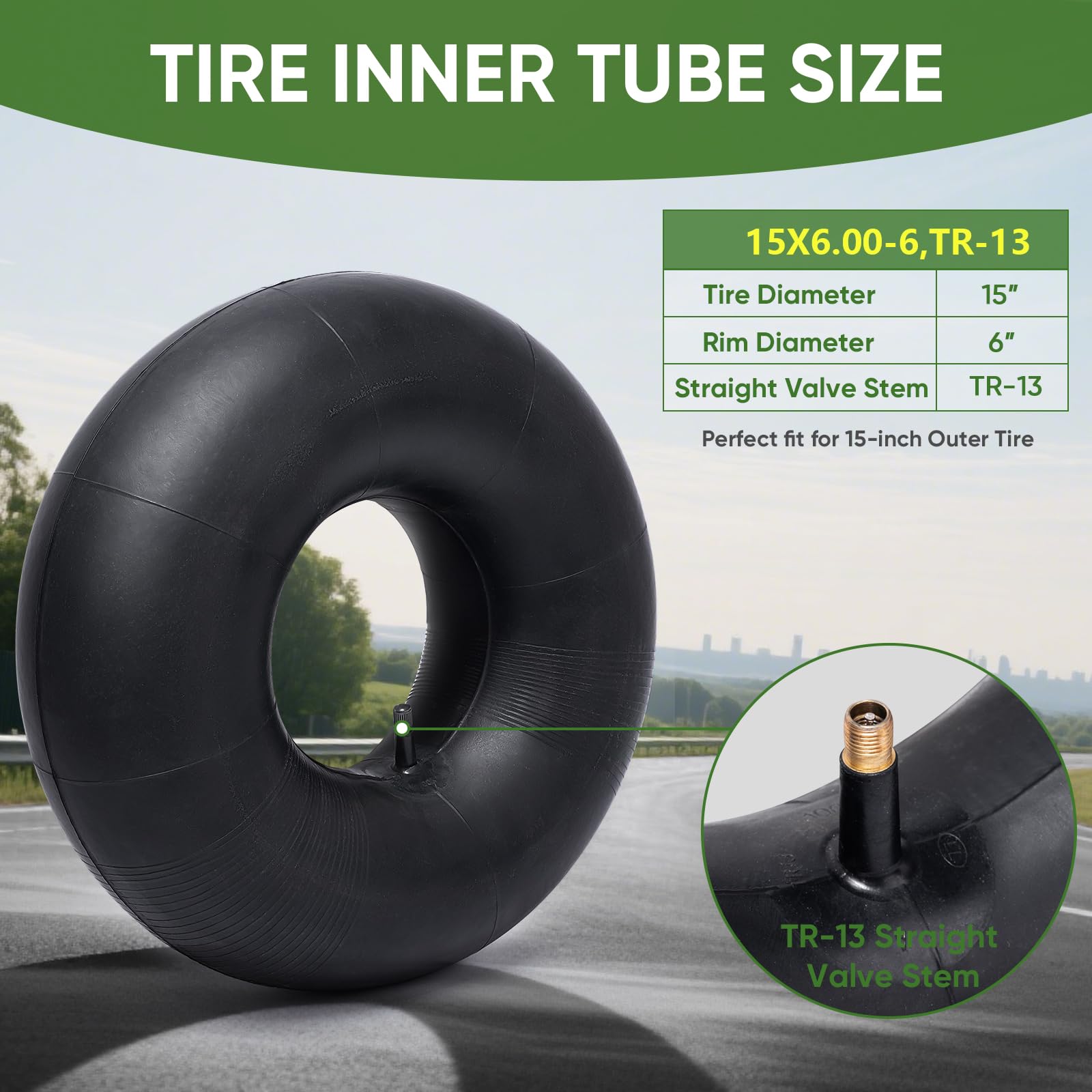 TICONN TR-13 straight valve close-up, easy inflation and accurate pressure control
