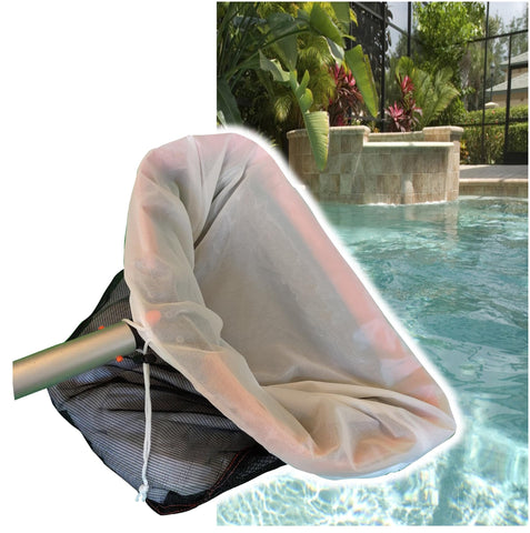 TIDAL PRO fine mesh skimmer net insert enhances debris capture on pool surface.