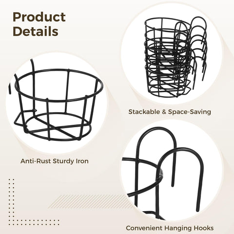 Tideme round planters with double hooks enable quick, tool-free installation.