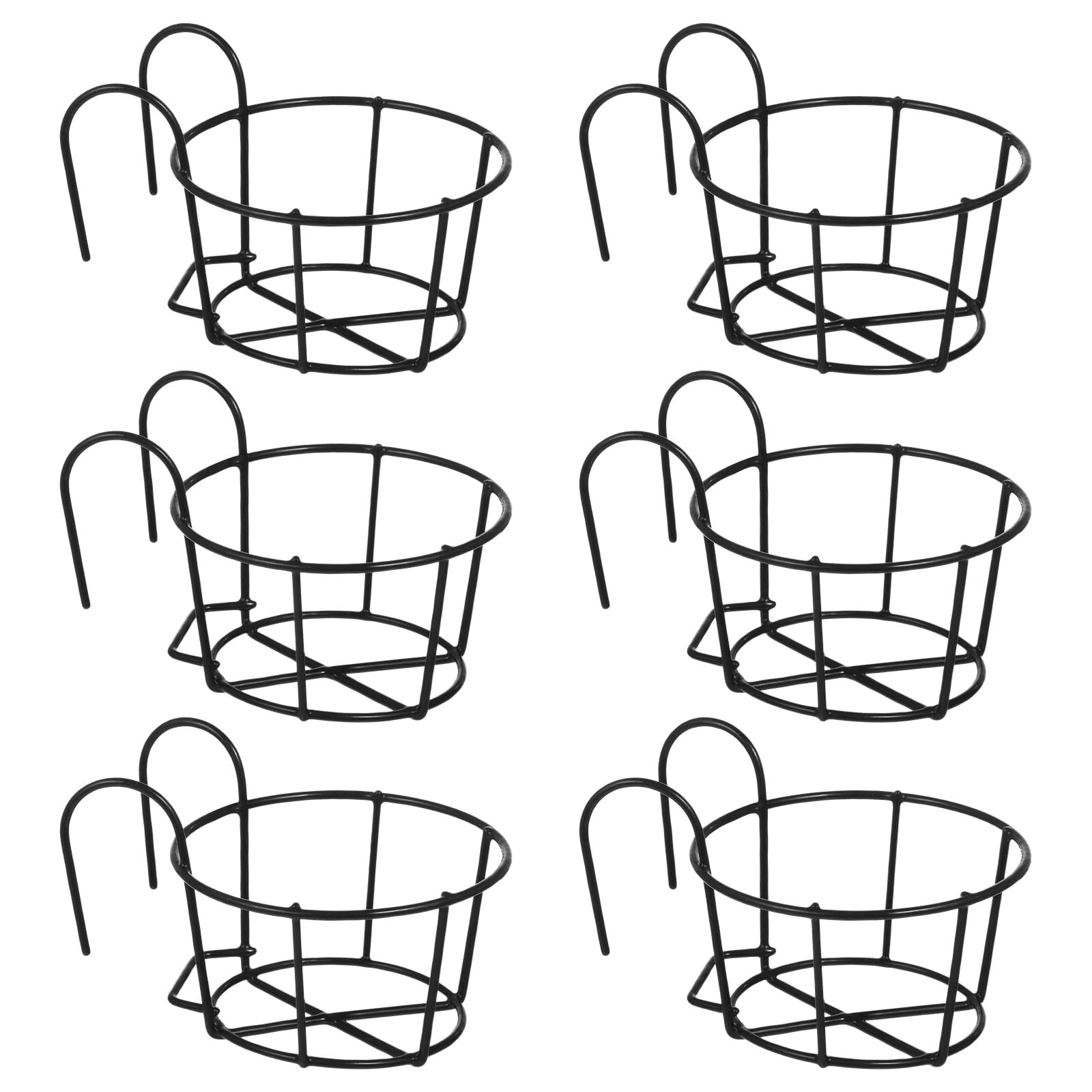 Tideme hanging iron baskets shown on a fence for stylish outdoor display.