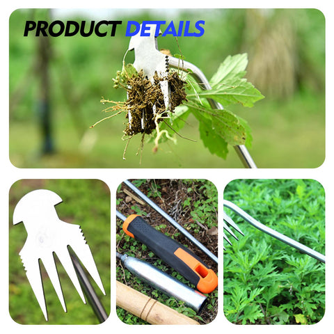 TIDENBR stainless steel weeder handle with polished finish for rust resistance.