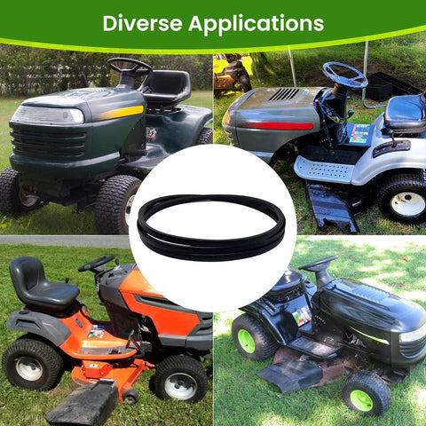 Compatibility overview: Tidirob 144959 deck belt works with Craftsman, Husqvarna, Ariens, and AYP models.