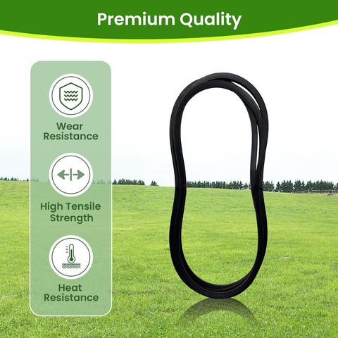 Tidirob 144959 deck belt uses durable rubber and reinforced cords for longevity.