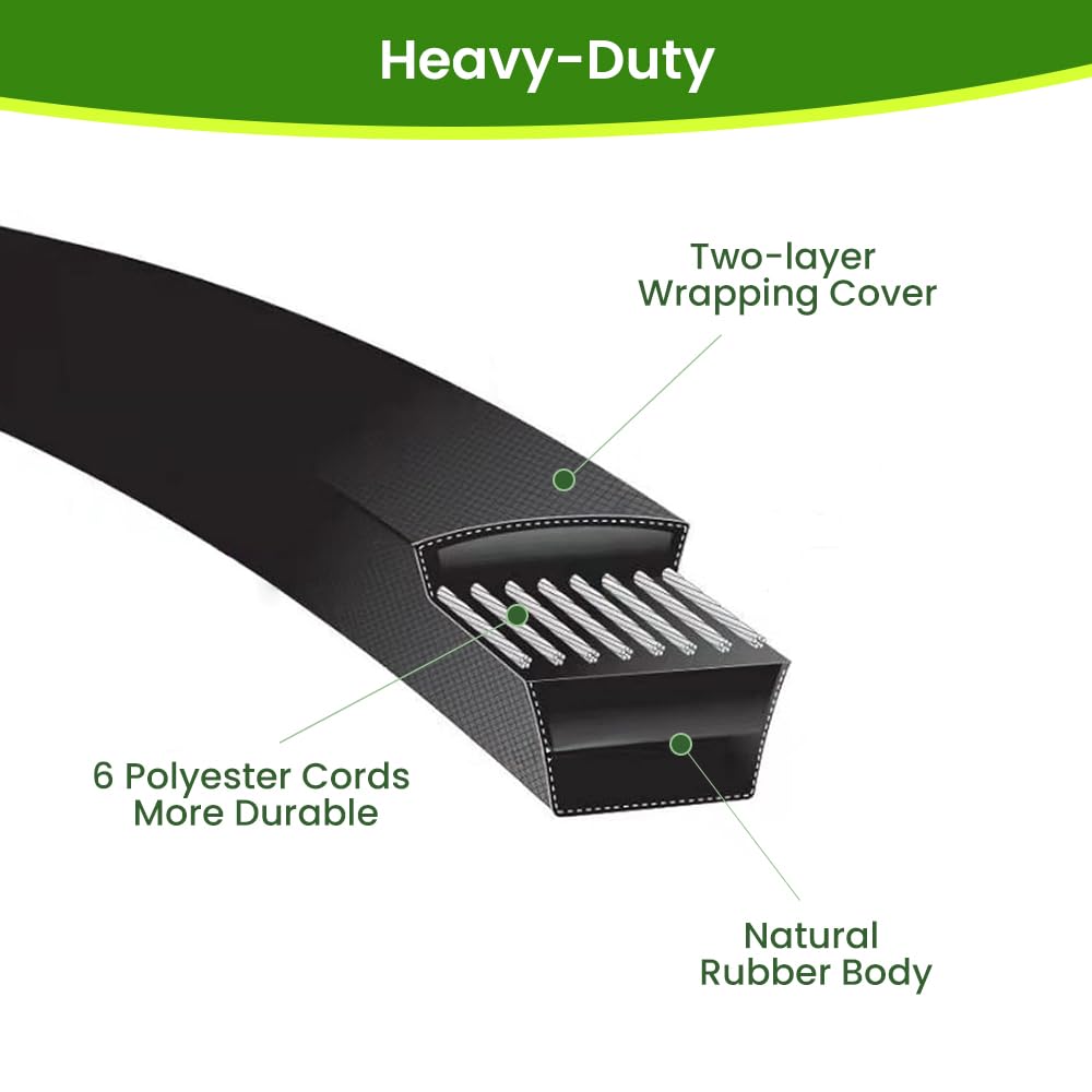 Tidirob 144959 deck belt compatible with Husqvarna and Poulan models for reliable performance.